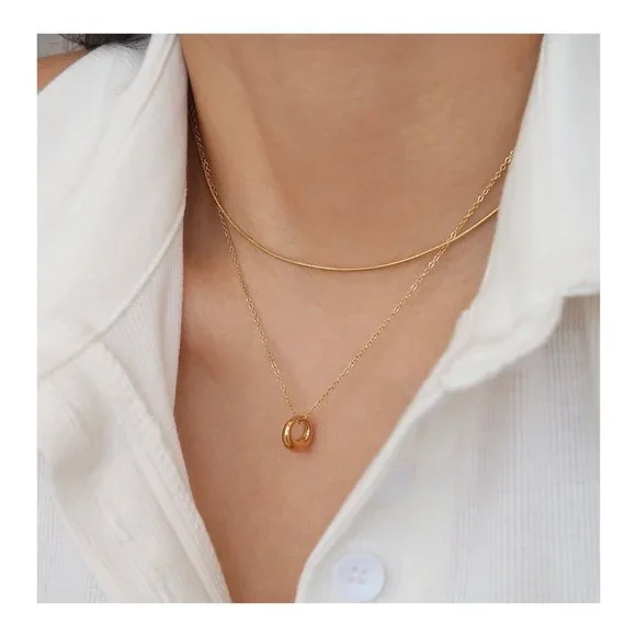 NEW 18K Gold Plated Snake Chain Necklace